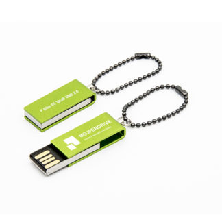 Obrotywy zielony pendrive SLIM 2 GB USB 64.0