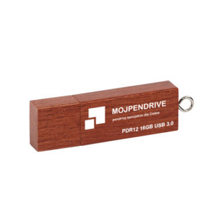 Mahoniowy pendrive z nadrukiem PDR12 16 GB USB 3.0